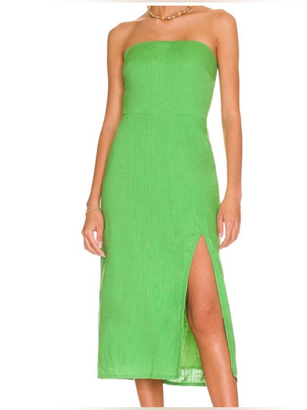 SNDYS everyday Green Strapless Maxi Dress – XS